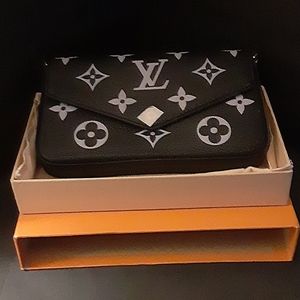 Small designer inspired clutch purse with pouch included